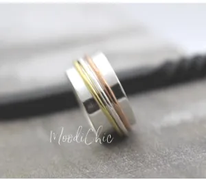 Mixed metal Spinner Ring