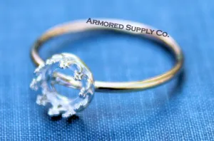 MIXED METALS Gold & Silver 10mm Round Crown Bezel Ring Blank