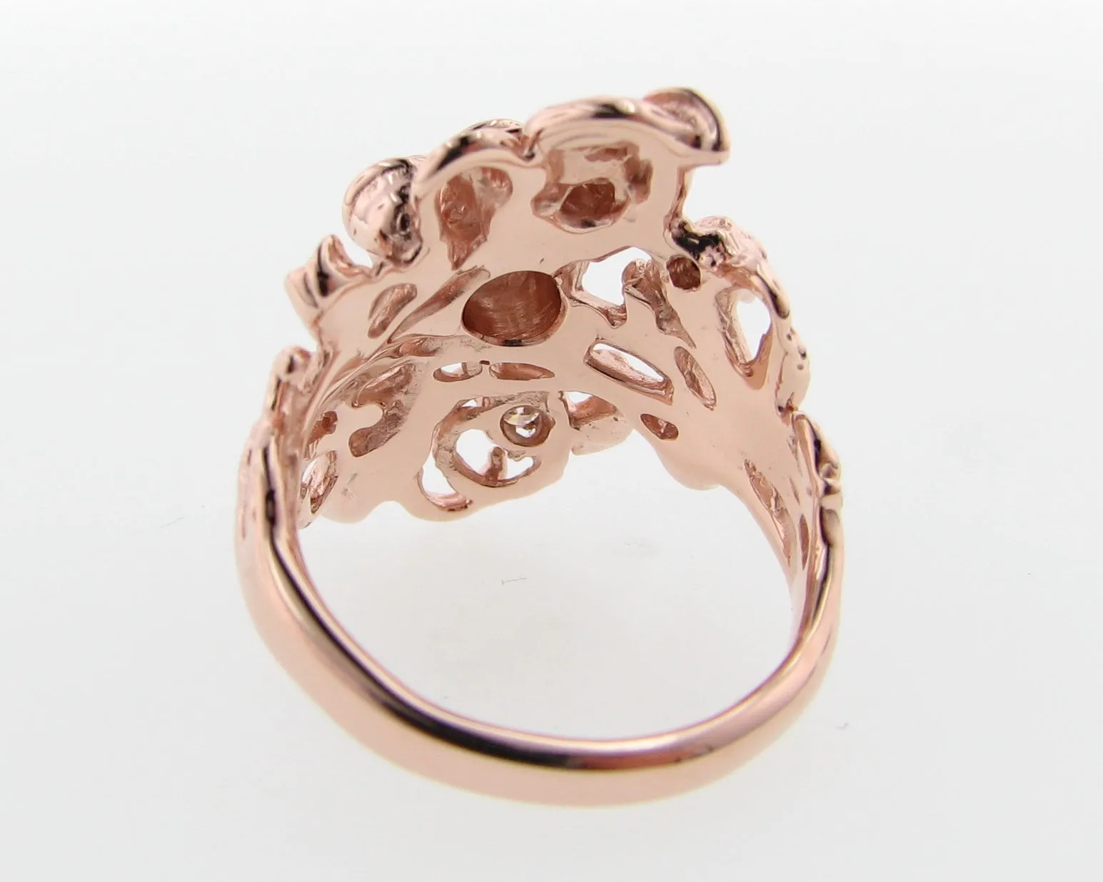 Moissanite Rose Gold Wedding Set, Jane Rose Ring