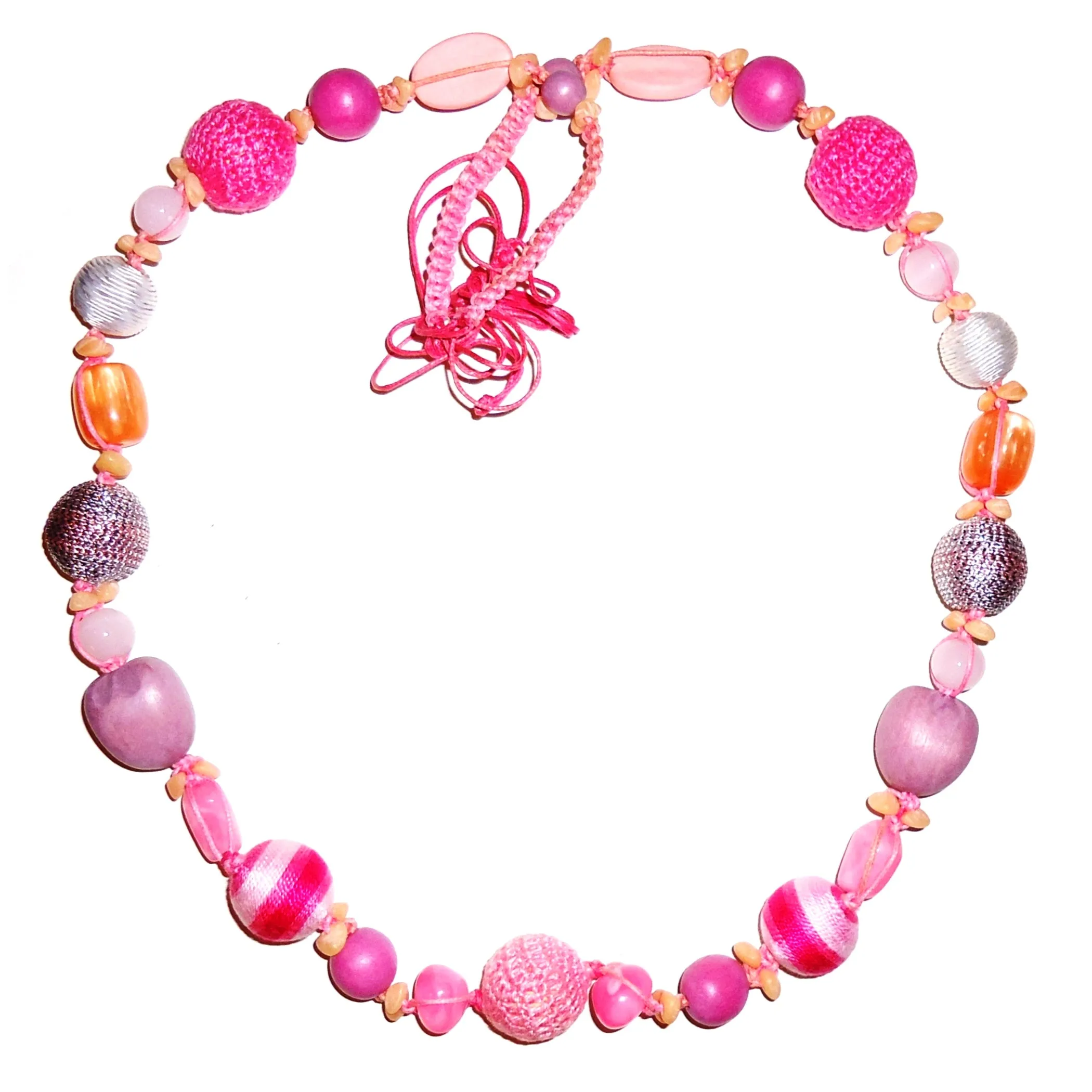 Multi Bead Necklace - Pink