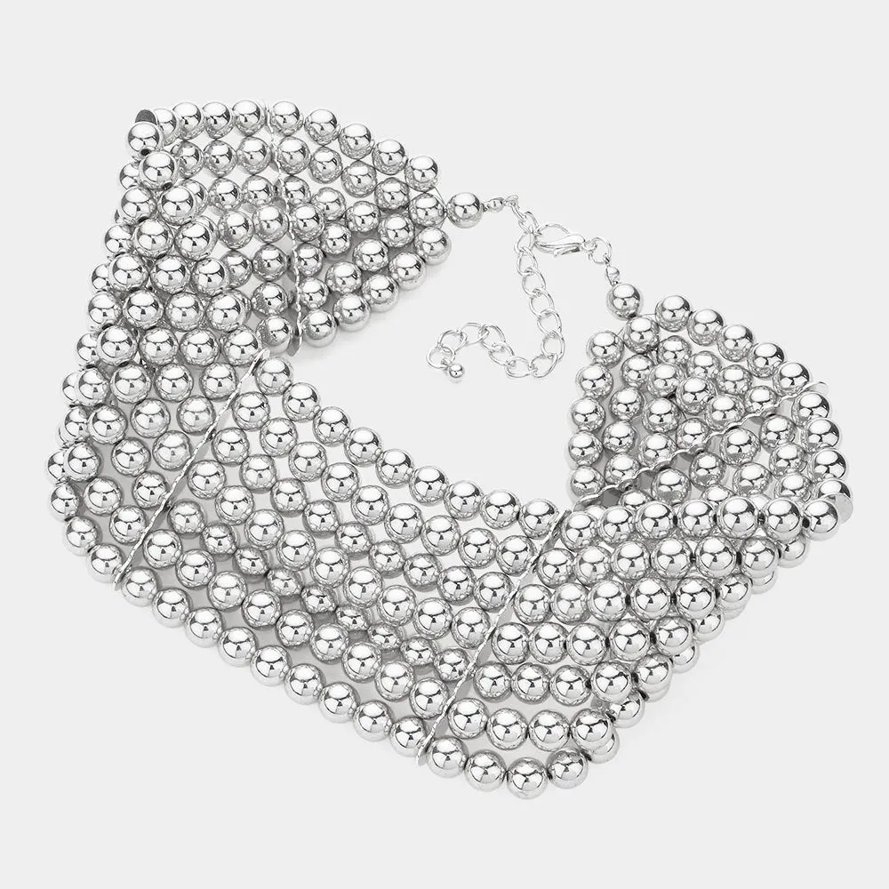 Multi-Layered Choker Necklace Set