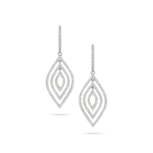 Multi Layered Diamond Dangled Earrings