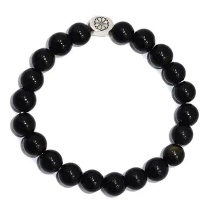 Natural  Black Onyx 925 Solid Sterling Silver Bracelets