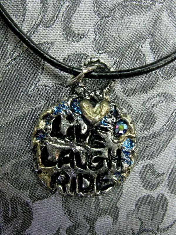 Necklace Live Laugh Ride