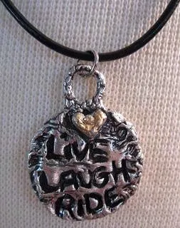 Necklace Live Laugh Ride