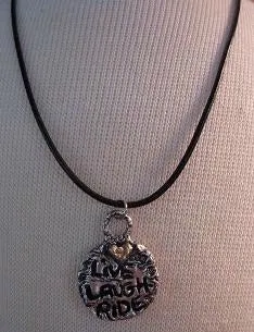 Necklace Live Laugh Ride