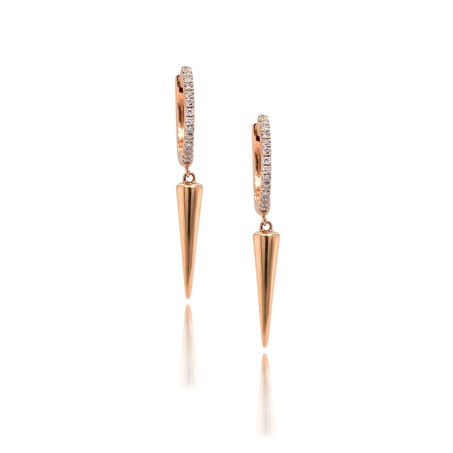 Needle Spike Diamond Huggies
