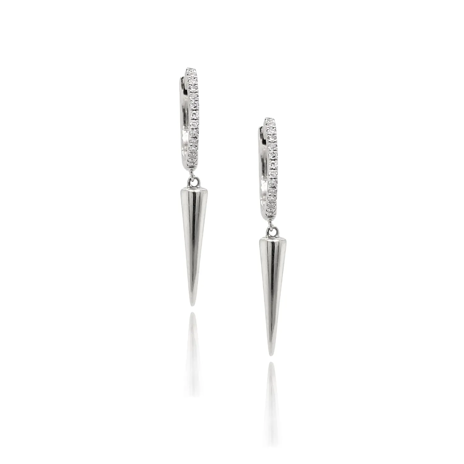 Needle Spike Diamond Huggies