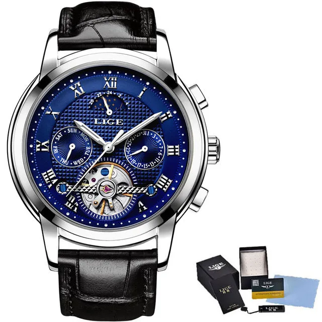 New 2018 LIGE Brand Watch Men Top Luxury