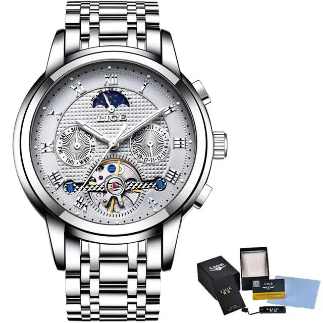 New 2018 LIGE Brand Watch Men Top Luxury