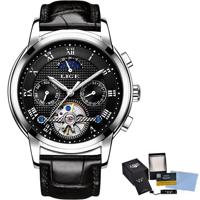 New 2018 LIGE Brand Watch Men Top Luxury