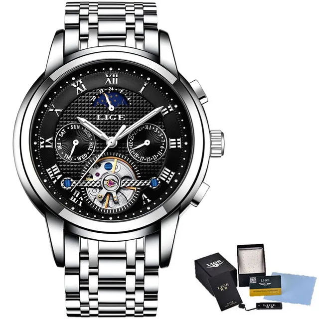 New 2018 LIGE Brand Watch Men Top Luxury