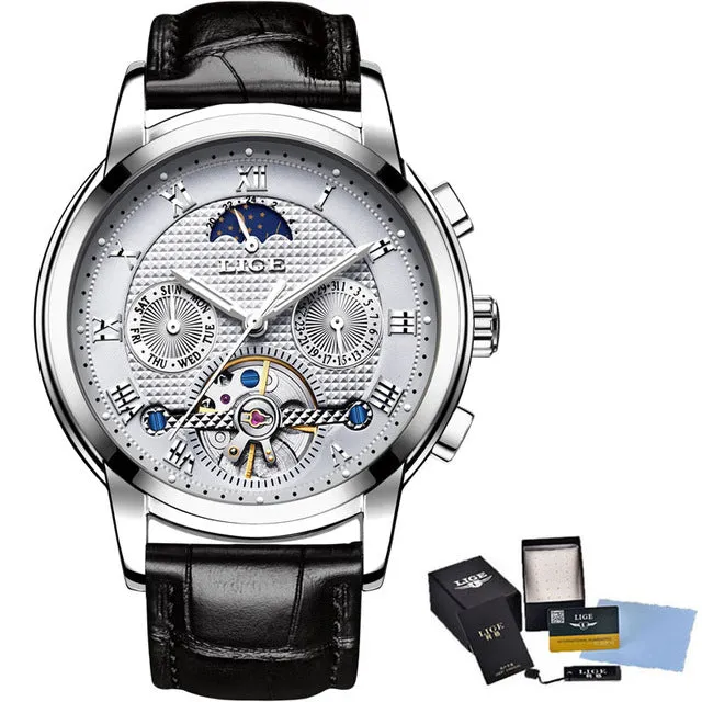 New 2018 LIGE Brand Watch Men Top Luxury