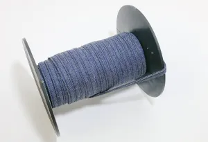 NEW COLOR!!!   1/4" Stitched and Folded Jewelry Cord in 6oz Denim (8.8 YDS) 2635XTDEN