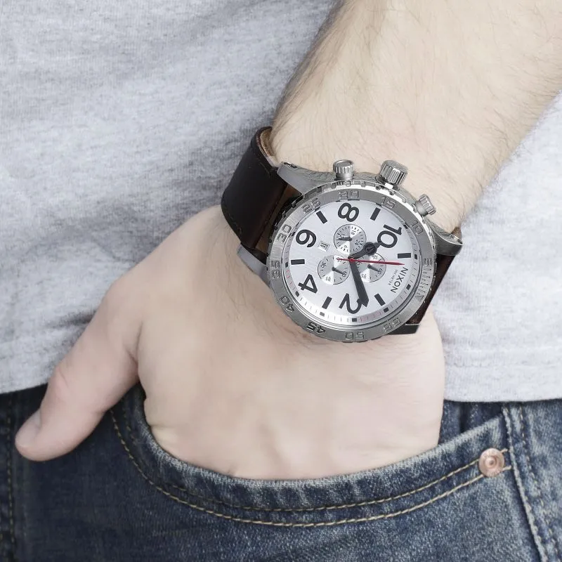 Nixon 51-30 Chronograph Silver Dial Men's Watch Men's Watch A124-1113