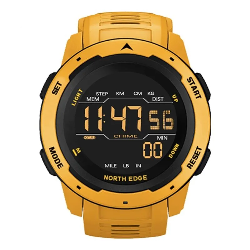 North Edge MARS Men's Military Sports Watch｜Pedometer, Alarm, Stopwatch Features