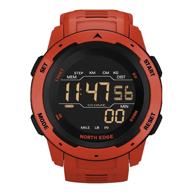 North Edge MARS Men's Military Sports Watch｜Pedometer, Alarm, Stopwatch Features