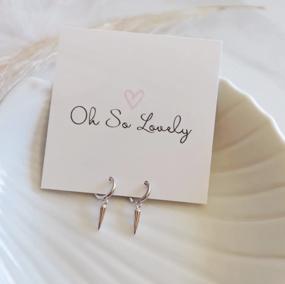 Oh So Lovely - Henley Spike Huggie Hoops | Gold Or Silver