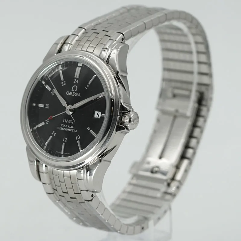 Omega De Ville GMT 4533.51.00 Black Dial Stainless Steel 38.7mm B&P