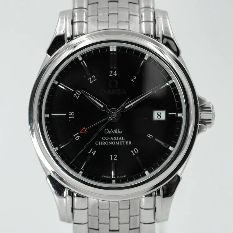 Omega De Ville GMT 4533.51.00 Black Dial Stainless Steel 38.7mm B&P
