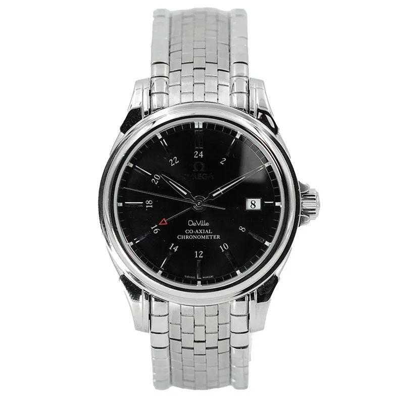 Omega De Ville GMT 4533.51.00 Black Dial Stainless Steel 38.7mm B&P