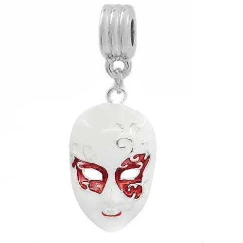 Opera Mask European Bead Compatible for Most European Snake Chain Bracelet