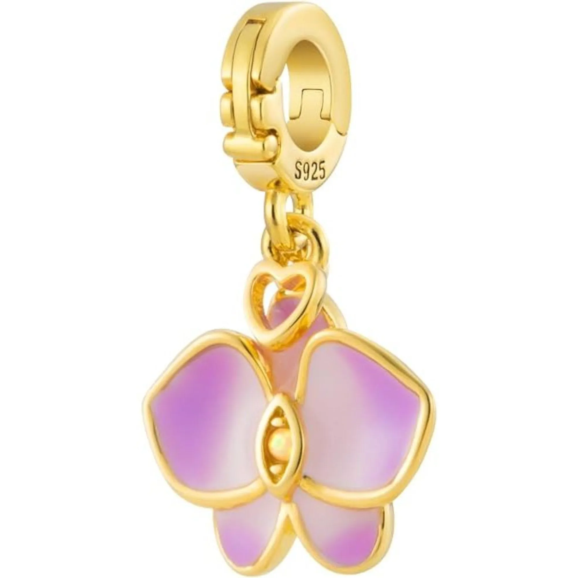 Orchid Flower Pendant Charm