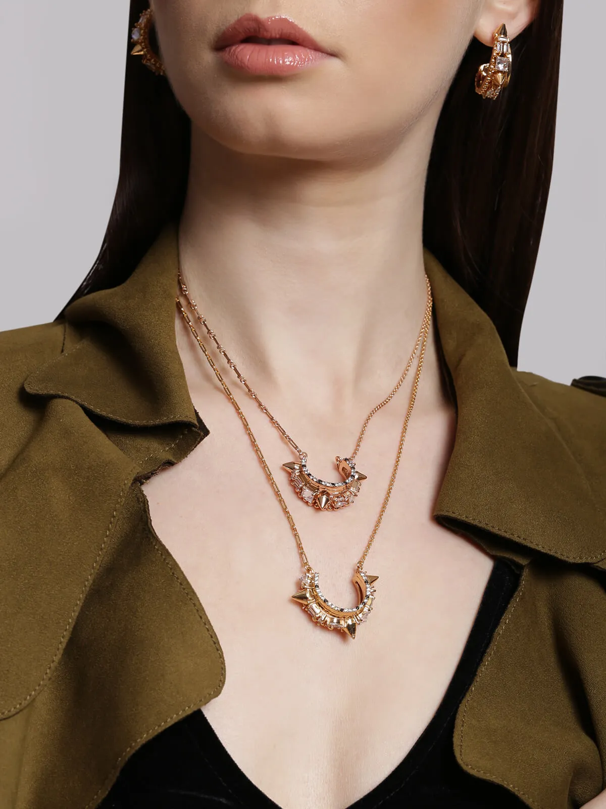 Orion Rose Gold Crescent Pendant