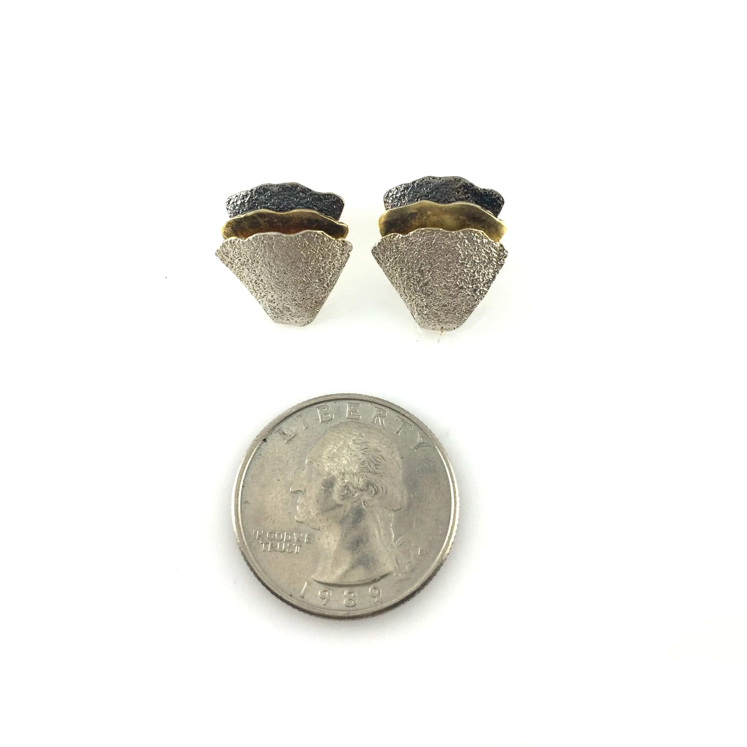 Oxi/Silver/Gold Layered Earrings