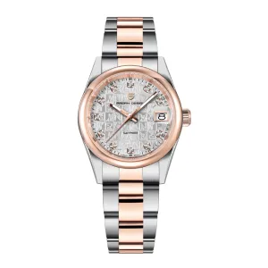 Pagani Design Two-tone Stainless Steel Silver Dial Quartz Watch for Gents - PD-1794