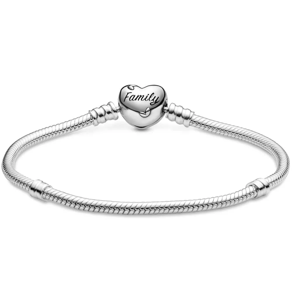 Pandora Family Tree Heart Clasp Moments Charm Bracelet