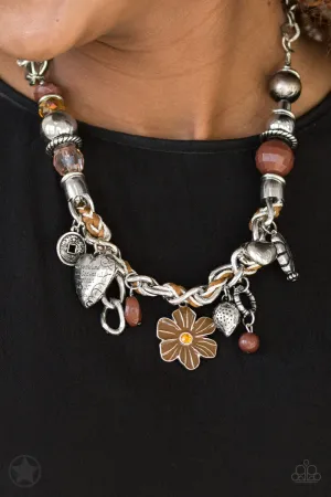Paparazzi - Charmed I am Sure - Brown Necklace