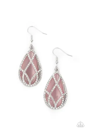 Paparazzi Crawling With Couture - Pink/Brown Earrings