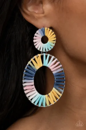 Paparazzi Foxy Flamenco - Multi Post Earrings