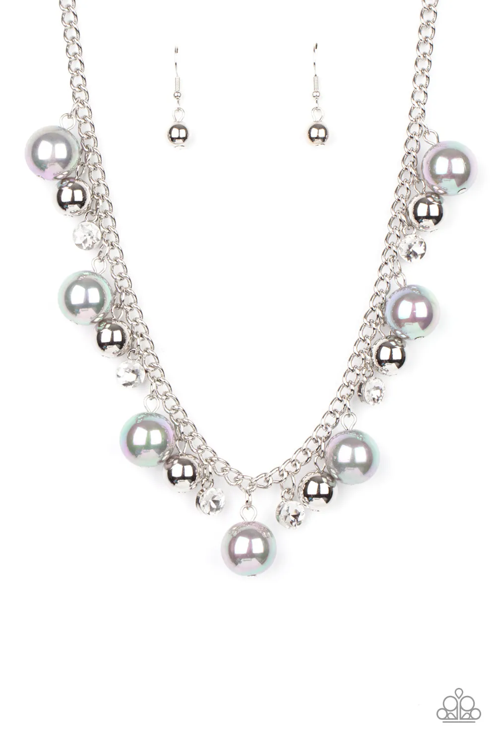 Paparazzi Galactic Gala - Silver Pearl Necklace