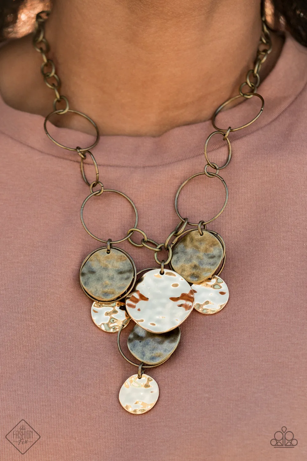 PAPARAZZI Learn the HARDWARE Way - Brass Necklace