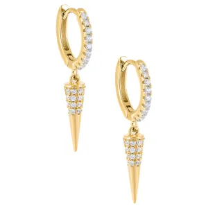 Pavé Spike Huggie Earring