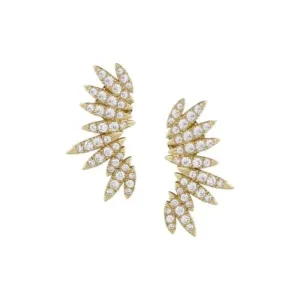 Pave CZ Spike Earrings
