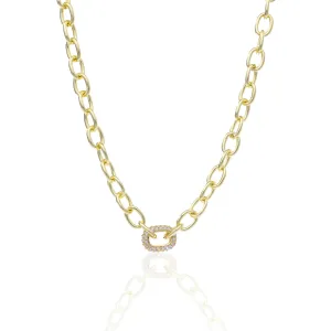 Pave Link Solo Necklace