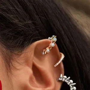 Pearl and Spike Ear Cuff