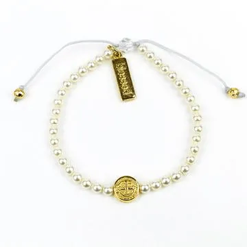 Pearl Birthday Blessing Gold Bracelets