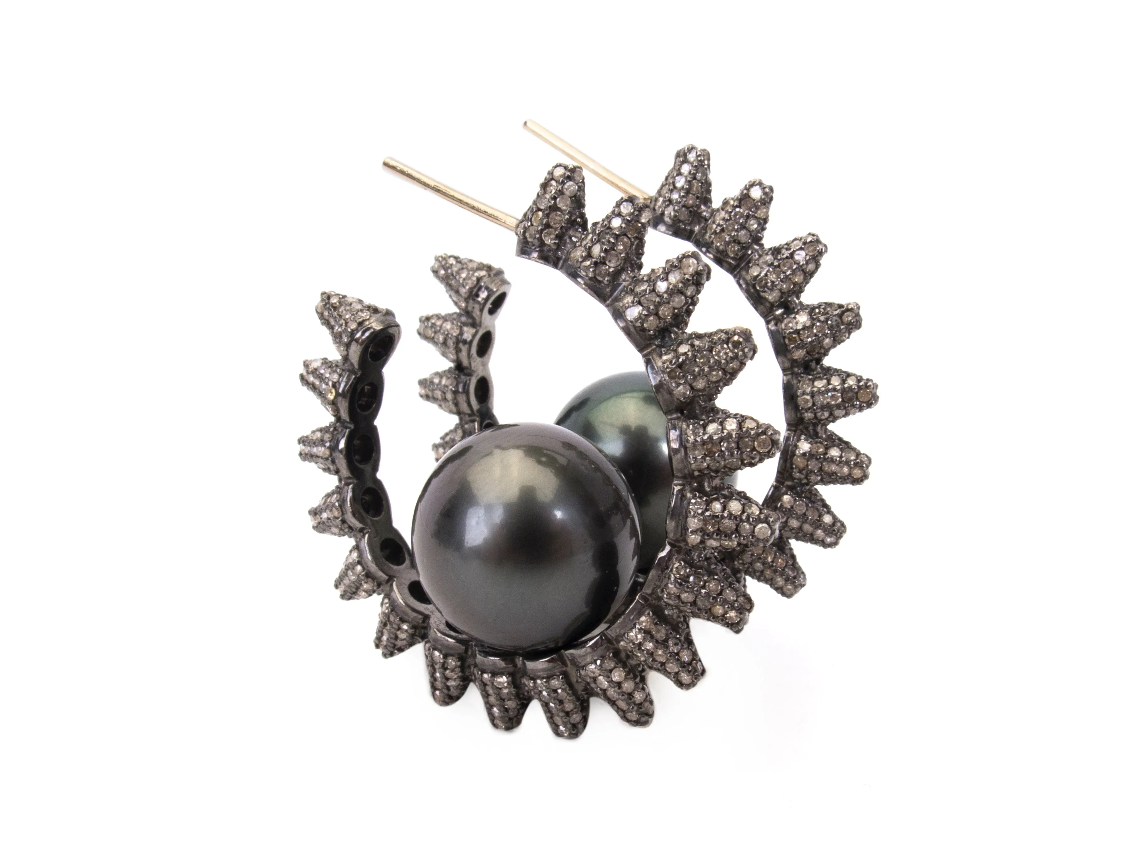 Pearl Spike Hoops