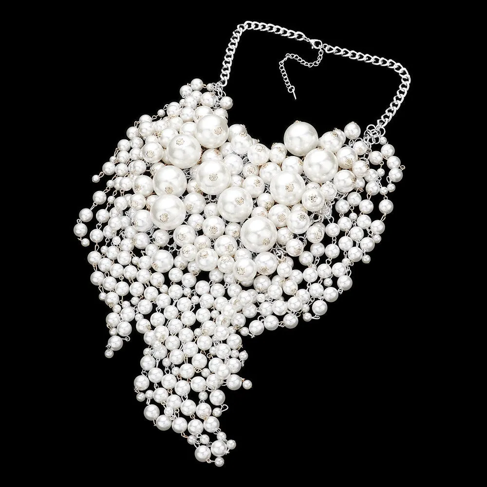 Pearl Statement Necklace Set
