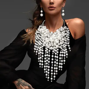 Pearl Statement Necklace Set
