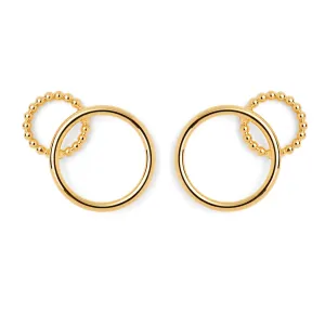 Pearled Venn Earring in Gold