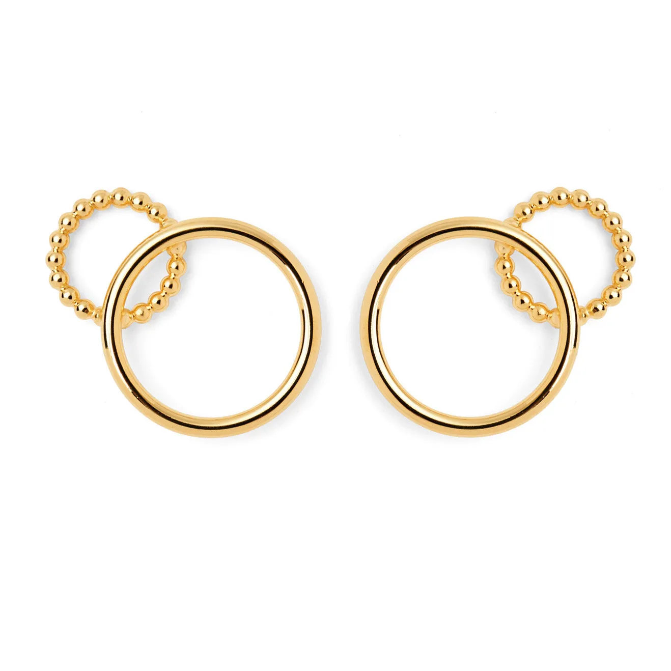 Pearled Venn Earring in Gold