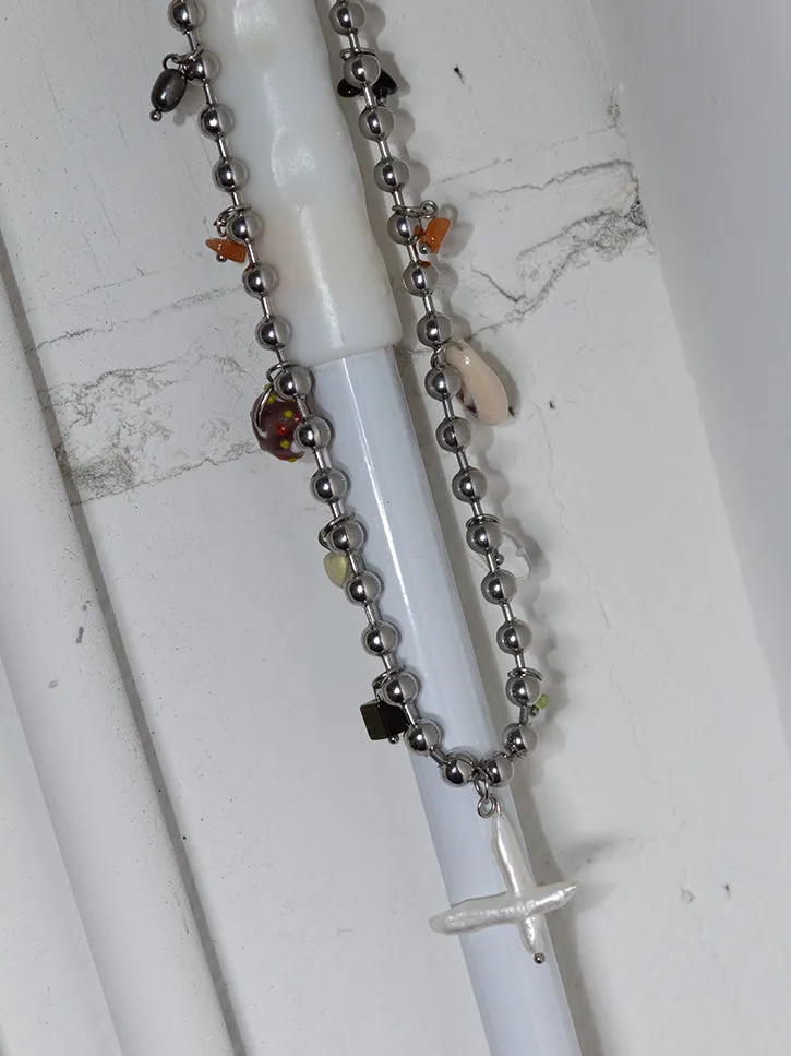 Perfume Studio Beach Junk Necklace, Steel (Silver)