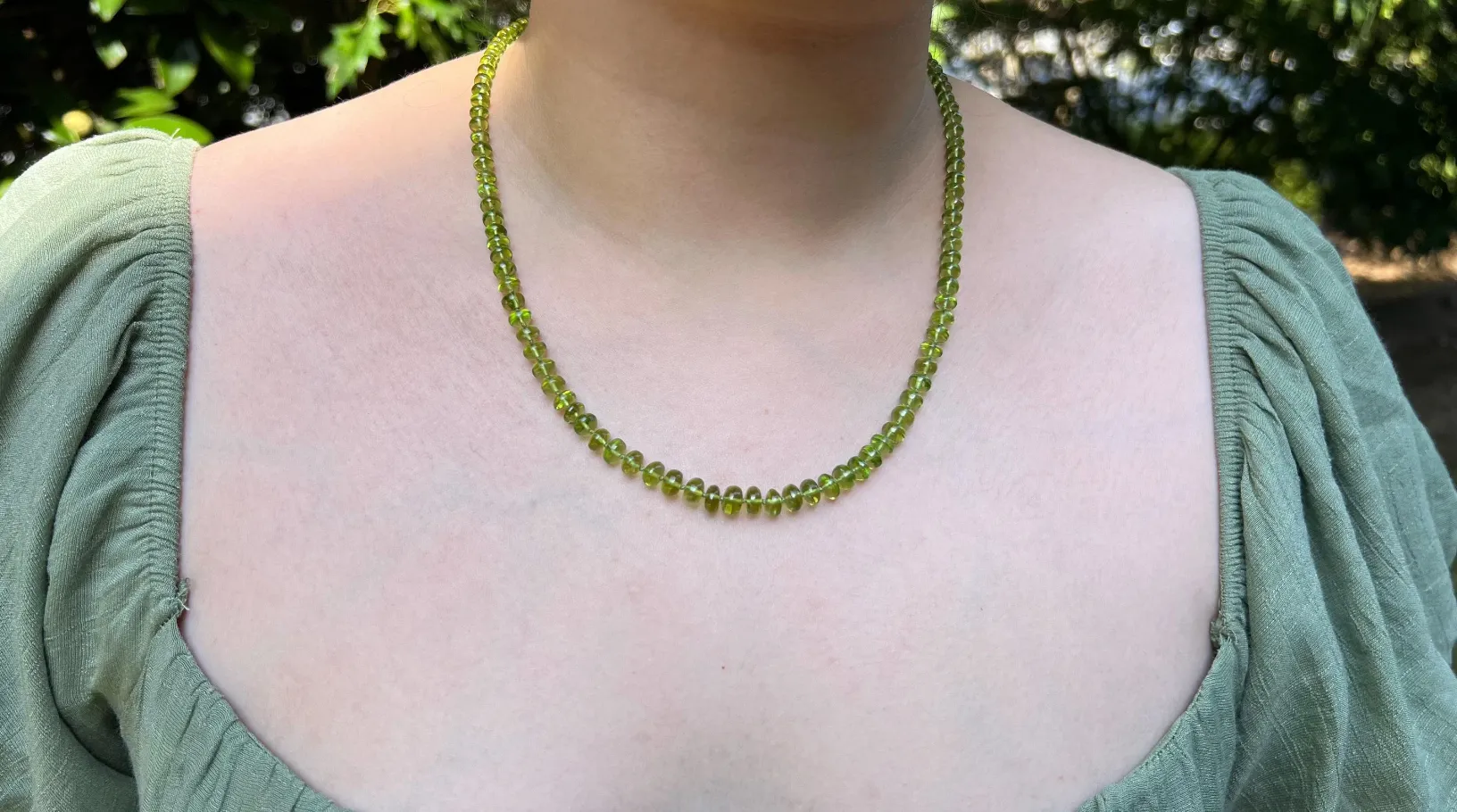 Peridot Roundel Necklace