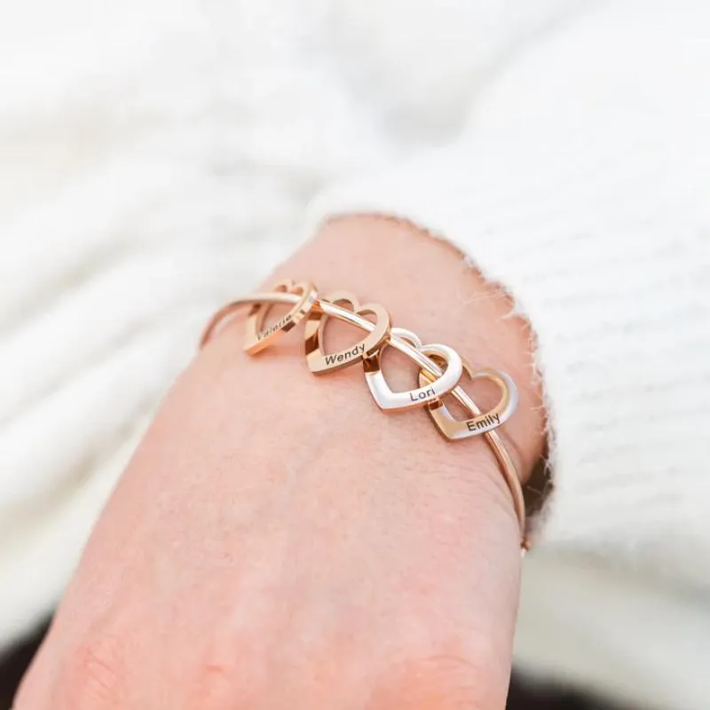 Personalized Design Charms Bangle Bracelet