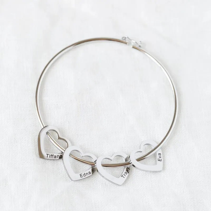 Personalized Design Charms Bangle Bracelet